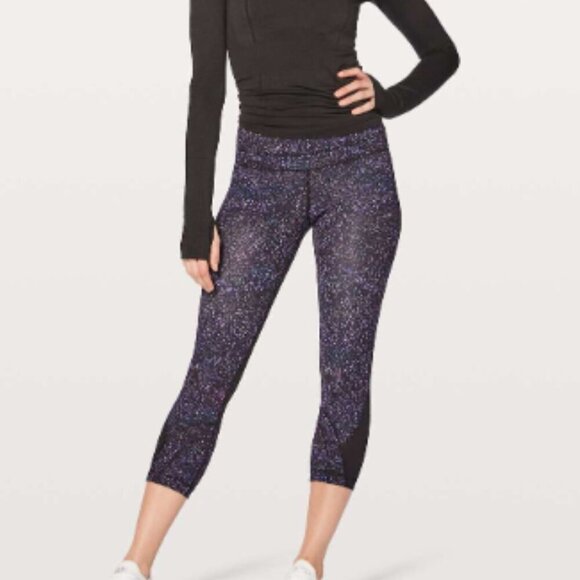 EC Lululemon Inspire Crop II - Crystalline Multi / Black - Size 8 - Picture 1 of 6